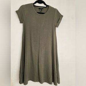 Forever 21 Sage Green T-Shirt Dress (Small)